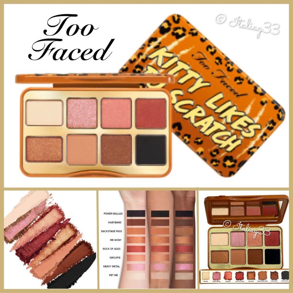 TOO FACED Kitty Likes To Scratch Eye Shadow Palette, 8 Shades, Brand New In Box!
